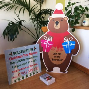 Promotional materials for Bolsterstone Christmas Trees by Kingdomedia